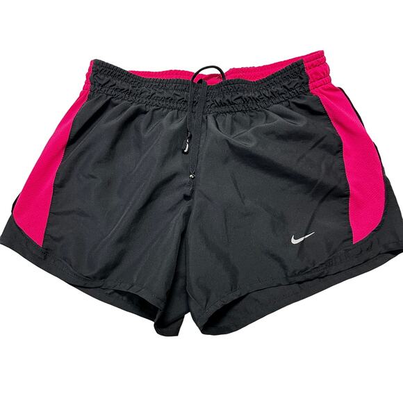 Nike Running Shorts Women XS Black Pink Lined Athleisure Dri Fit Activewear - Picture 1 of 8